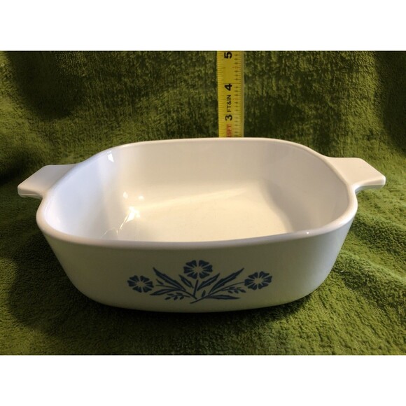 Corning Ware Vintage 1 qt P-1-B Casserole Dimple Lid Cornflower Blue Made in USA - Picture 3 of 10